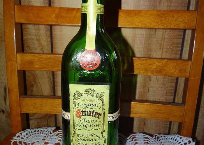 Kloster Rare Very Tall Ettaler Klofter Liqueur Bottle... German..so Many ... photo