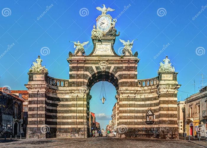 Porta Garibaldi The Arch Giuseppe Garibaldi, Catania, Sicily Editorial Image ... photo