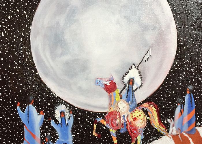 Canada House Art Gallery Original Artwork by Janice Iniskim-Aki Tanton 'IT'S A WONDERFUL ... photo