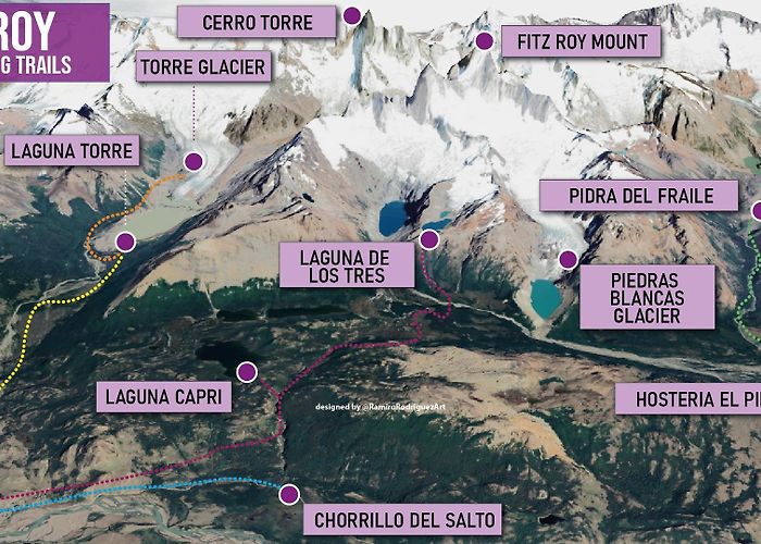 Monte Fitz Roy Trek Trekking Trails to Fitz Roy from El Chalten photo