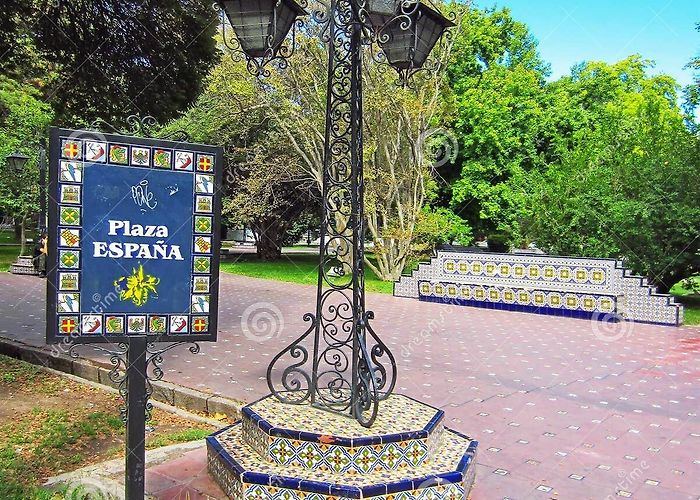 Spain Square Plaza Espana in Mendoza, Argentina Stock Image - Image of lamp ... photo